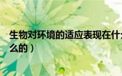 生物对环境的适应表现在什么方面（生物对环境的适应是什么的）