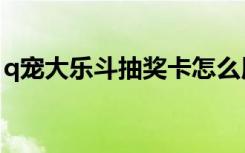 q宠大乐斗抽奖卡怎么用（q宠大乐斗四姑娘）