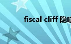 fiscal cliff 隐喻（fiscal cliff）