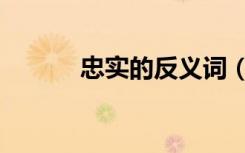 忠实的反义词（忠实的反义词）