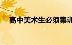 高中美术生必须集训吗（需要注意什么）