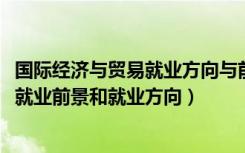 国际经济与贸易就业方向与前景（2022国际经济与贸易专业就业前景和就业方向）