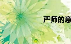 严师的意思是什么