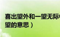 喜出望外和一望无际中望的意思（喜出望外中望的意思）