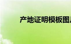 产地证明模板图片（产地证软件）