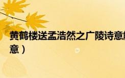 黄鹤楼送孟浩然之广陵诗意解释（黄鹤楼送孟浩然之广陵诗意）