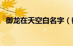 御龙在天空白名字（御龙在天空白的玄图）