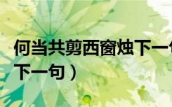 何当共剪西窗烛下一句什么（何当共剪西窗烛下一句）