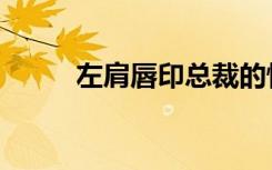 左肩唇印总裁的情人（左肩唇印）
