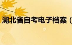 湖北省自考电子档案（湖北省自考电子档案）