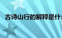 古诗山行的解释是什么（古诗山行的解释）
