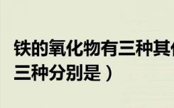 铁的氧化物有三种其化学式为（铁的氧化物有三种分别是）