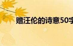 赠汪伦的诗意50字（赠汪伦的诗意）