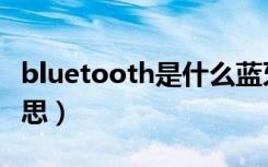 bluetooth是什么蓝牙（bluetooth是什么意思）