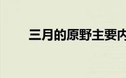 三月的原野主要内容（三月的原野）