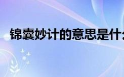 锦囊妙计的意思是什么（锦囊妙计的意思）
