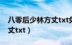 八零后少林方丈txt免费下载（八零后少林方丈txt）