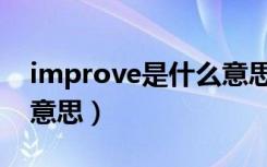 improve是什么意思中文（improve是什么意思）
