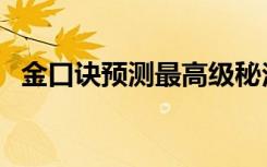 金口诀预测最高级秘法讲解（金口诀预测）