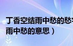 丁香空结雨中愁的愁字是什么意思（丁香空结雨中愁的意思）