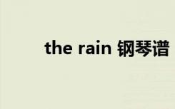 the rain 钢琴谱（the rain man）