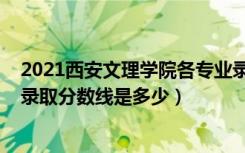 2021西安文理学院各专业录取线（2021西安文理学院各省录取分数线是多少）