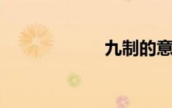 九制的意思是什么