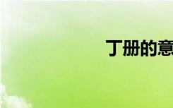 丁册的意思是什么