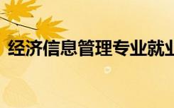 经济信息管理专业就业方向有哪些 前景好吗