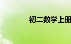 初二数学上册课本内容总结