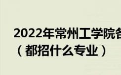 2022年常州工学院各省招生计划及招生人数（都招什么专业）