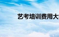 艺考培训费用大概多少钱 很贵吗