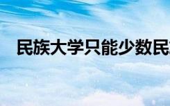 民族大学只能少数民族上吗 汉语可以报吗