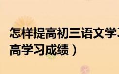 怎样提高初三语文学习成绩（初三语文怎么提高学习成绩）