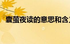 囊萤夜读的意思和含义（囊萤夜读的意思）