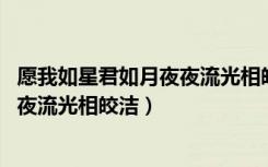 愿我如星君如月夜夜流光相皎洁背景图（愿我如星君如月 夜夜流光相皎洁）