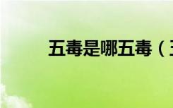 五毒是哪五毒（五毒教众崇拜神）