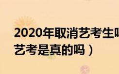 2020年取消艺考生吗?（2020高考改革取消艺考是真的吗）