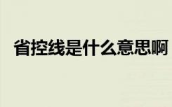 省控线是什么意思啊（省控线是什么意思）