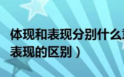 体现和表现分别什么意思（体现是什么意思和表现的区别）
