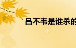 吕不韦是谁杀的（吕不韦是谁）