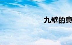 九壁的意思是什么