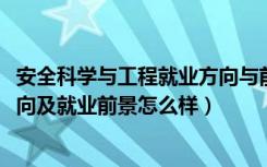 安全科学与工程就业方向与前景（2022安全工程专业就业方向及就业前景怎么样）