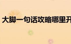 大脚一句话攻略哪里开启（大脚一句话攻略）