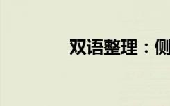 双语整理：侧背板双语例句