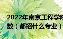 2022年南京工程学院各省招生计划及招生人数（都招什么专业）