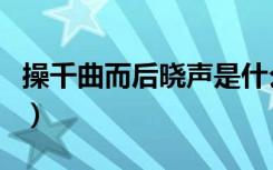 操千曲而后晓声是什么意思（操千曲而后晓声）