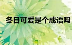 冬日可爱是个成语吗（冬日可爱是成语吗）