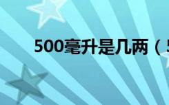 500毫升是几两（500毫升是多少斤）