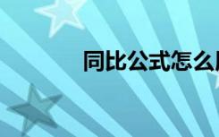 同比公式怎么用（同比公式）